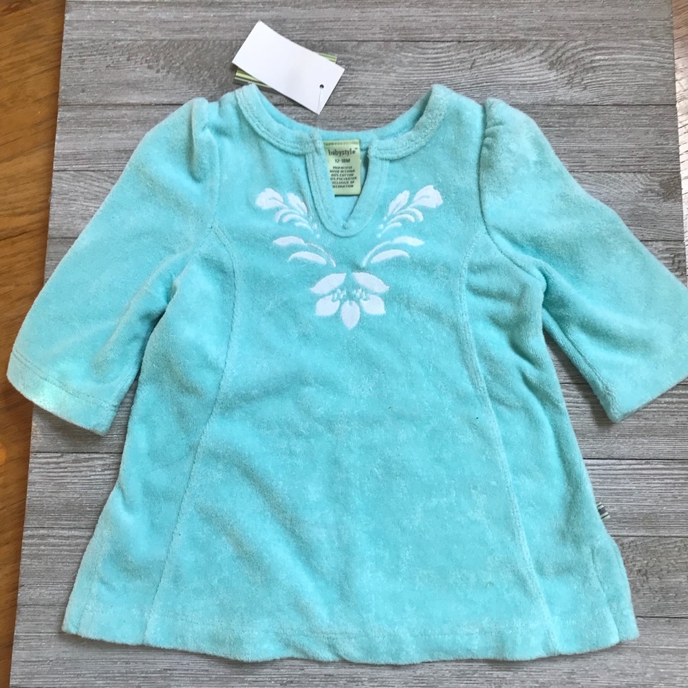 Babystyle terry dress 👗 baby girl 12-18 m NWT
